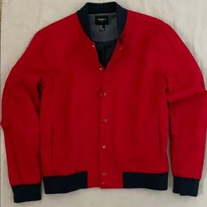 Forever 21 Men’s Snap-Front Varsity Jacket